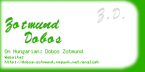 zotmund dobos business card